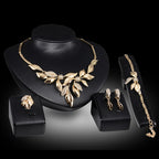 Diamond finish alloy bridal jewelry set for women