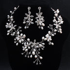 Classic pearl necklace and earrings set for special occasions