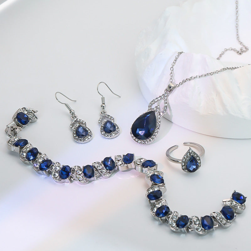 Fashion zircon jewelry set for daily and party wear