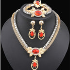 European & American bridal crystal flower jewelry set