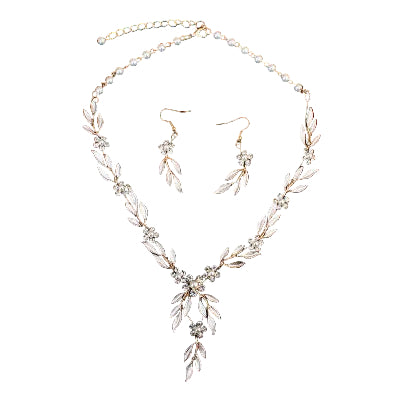 American and Canadian bridal necklace and earrings set
