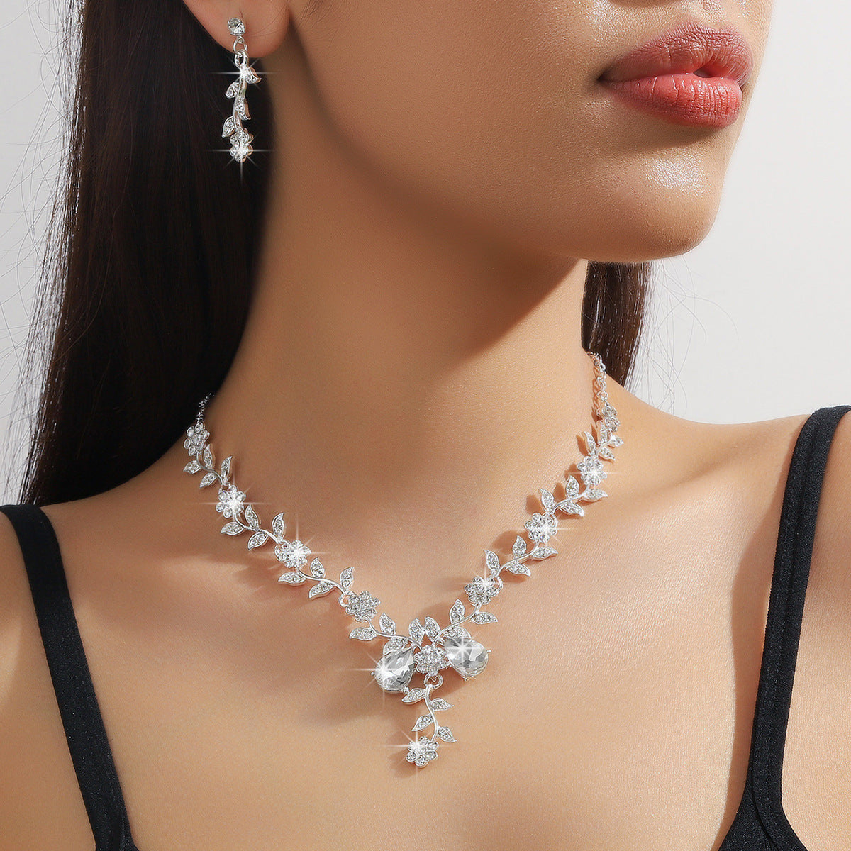 Star moon universe necklace and earrings set for teenagers