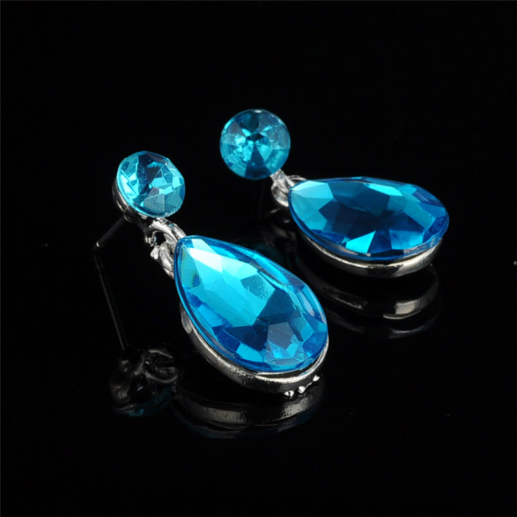 Diamond style necklace earrings fashion jewels for ladies