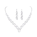 Classic kiss bridal necklace and earrings set