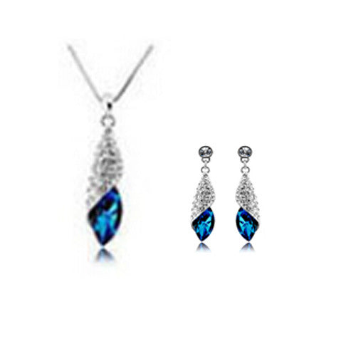 Colorful fashion jewelry set with earrings and necklace for teens