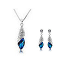 Colorful fashion jewelry set with earrings and necklace for teens