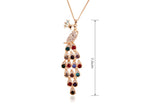 Crystal peacock jewelry set for women