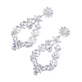 Fashion exaggerated wreath zircon earrings flower design for youngsters