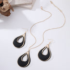 Fashion zinc alloy pendant necklace and earrings set