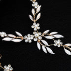 Floral alloy bridal jewelry set for women