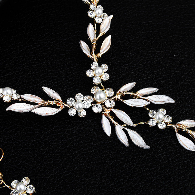 Floral alloy bridal jewelry set for women