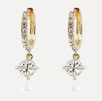Heart and arrow zircon earrings for women