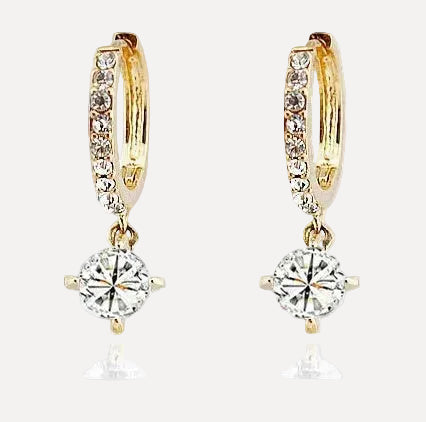 Heart and arrow zircon earrings for women
