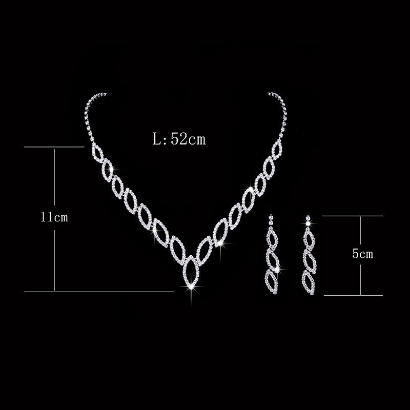 Manufacturer direct wedding necklace and earrings set
