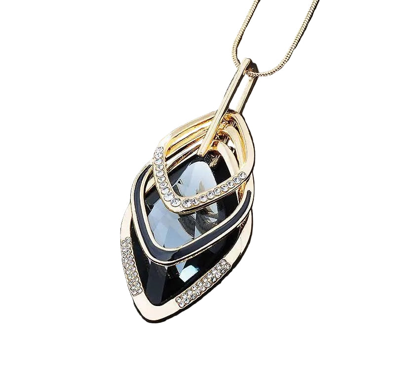 Women’s long pendant necklace maxi collier