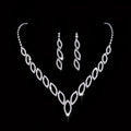 Romantic silver bridal jewelry set for weddings