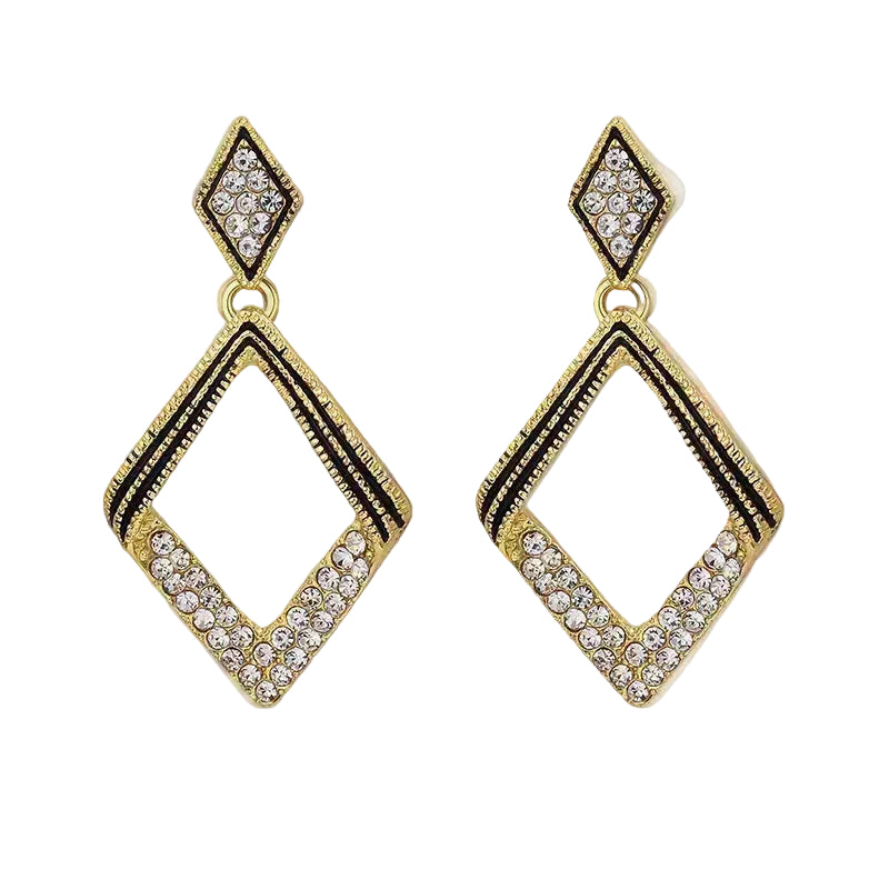 European and American style diamond earrings for women