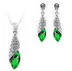 Modern alloy earring and necklace set for adult women