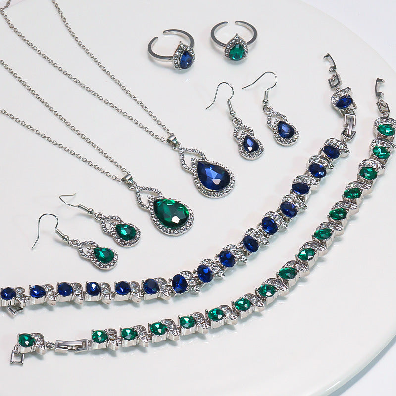 Personality style women’s zircon jewelry set