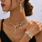 Marine life crystal necklace and matching earrings for girls