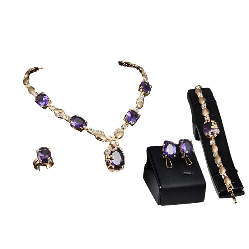European American punk style bridal jewelry set