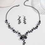 Star moon universe necklace and earrings set for women