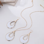 Women’s elegant matching necklace and earrings jewelry
